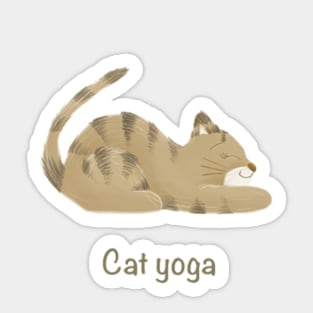 Cat yoga Sticker